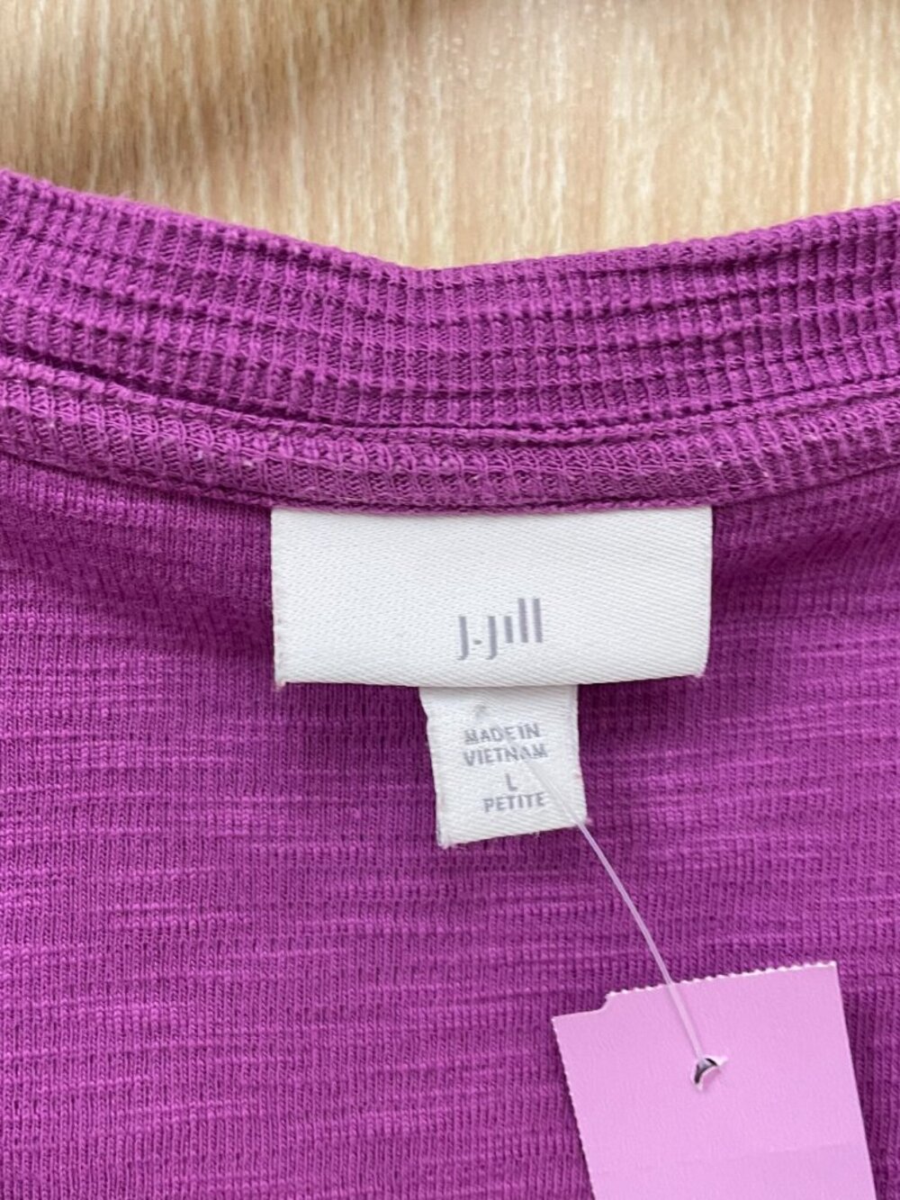 J. Jill Purple Cotton Top size LP - Picture 2 of 5